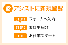 アシストに新規登録